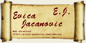 Evica Jacanović vizit kartica